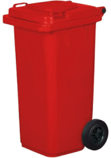 Pojemnik na odpady Jestic, 240l, czerwony