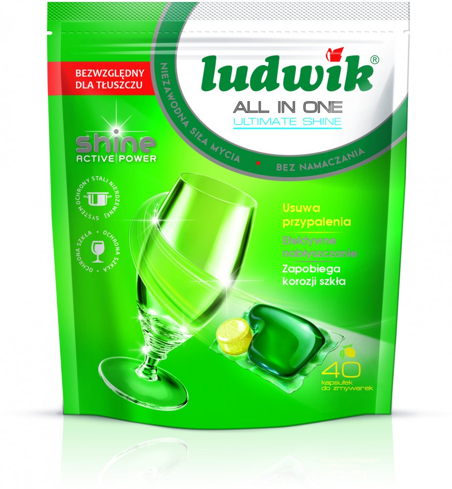 Kapsułki do zmywarek Ludwik All in One, 812g, 40 sztuk