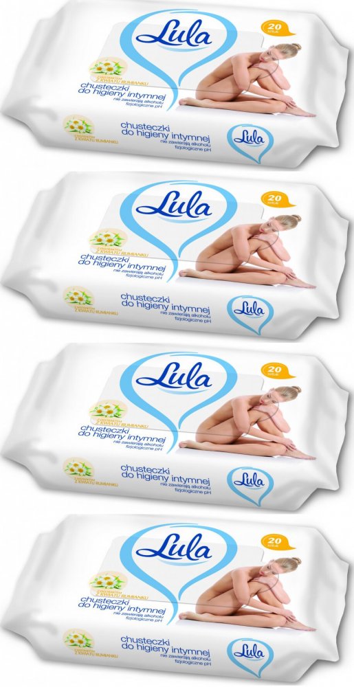 4x Chusteczki do higieny intymnej Lula, 20 sztuk