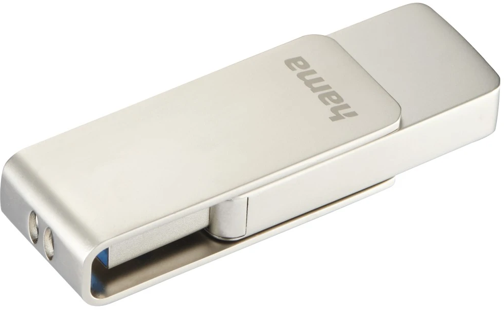 Outlet: USZKODZONE OPAKOWANIE Pendrive Hama Rotate Pro, 64GB, obracany, USB 3.0, srebrny