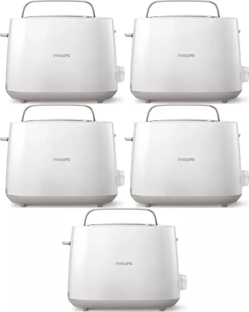 5x Toster Philips Daily Collection HD2581/00, biały
