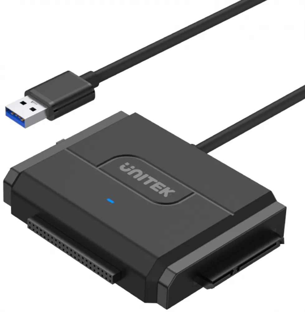 Adapter Unitek Y-3324 mostek USB 3.0 do SATA II i IDE, 1.5m, czarny
