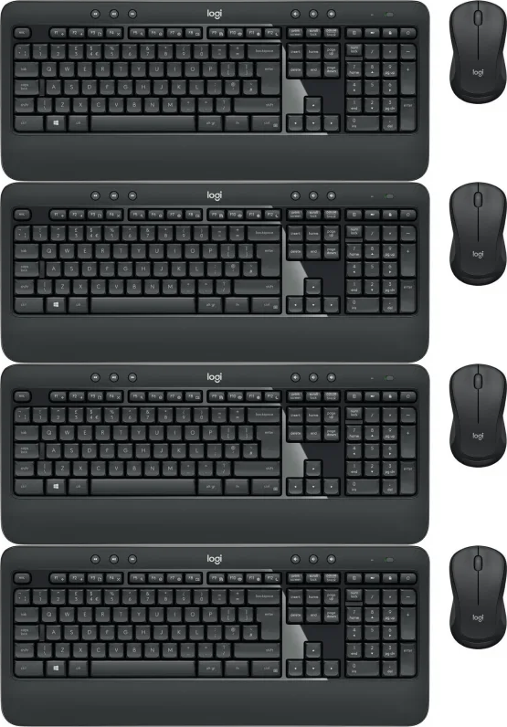 4x Zestaw bezprzewodowy Logitech MK540, klawiatura+mysz, czarny