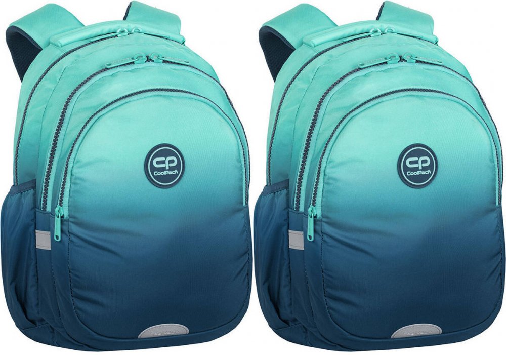 2x Plecak szkolny CoolPack Jerry, trzykomorowy, 21l,Gradient Blue Lagoon