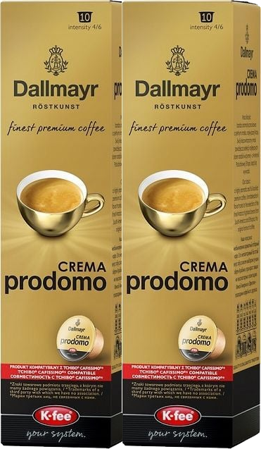 2x Kapsułki do ekspresu Dallmayr Prodomo UTZ, 10 sztuk, 78g