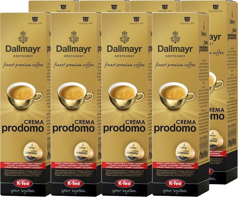 8x Kapsułki do ekspresu Dallmayr Prodomo UTZ, 10 sztuk, 78g