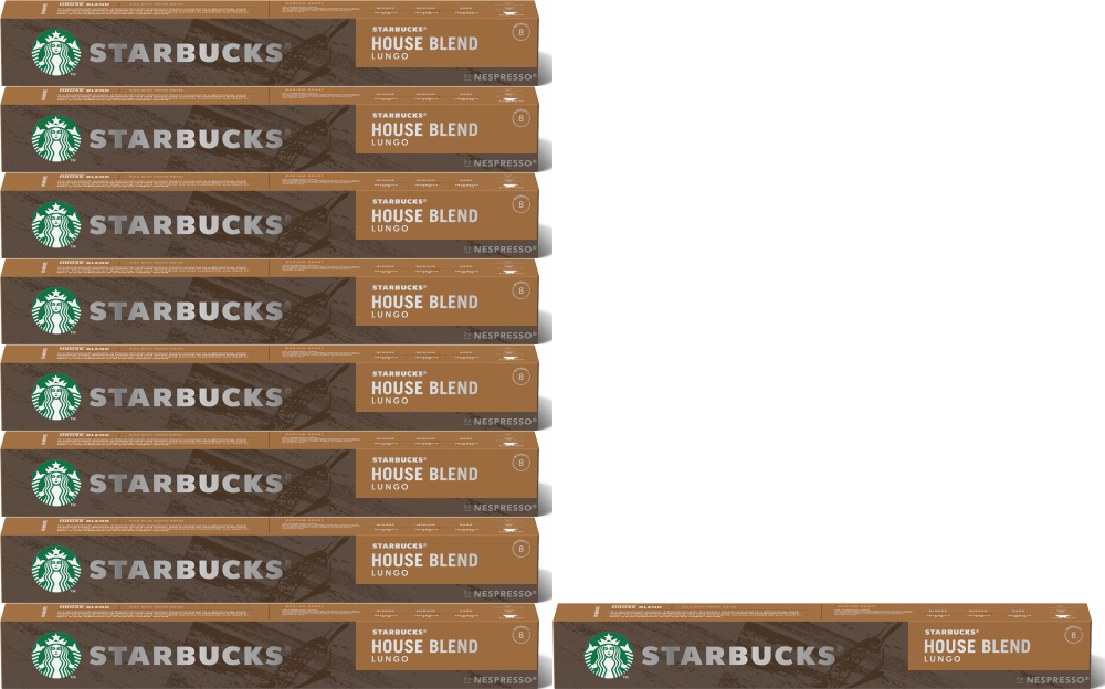 10x Kapsułki do ekspresu Starbucks House Blend Lungo, 10 sztuk