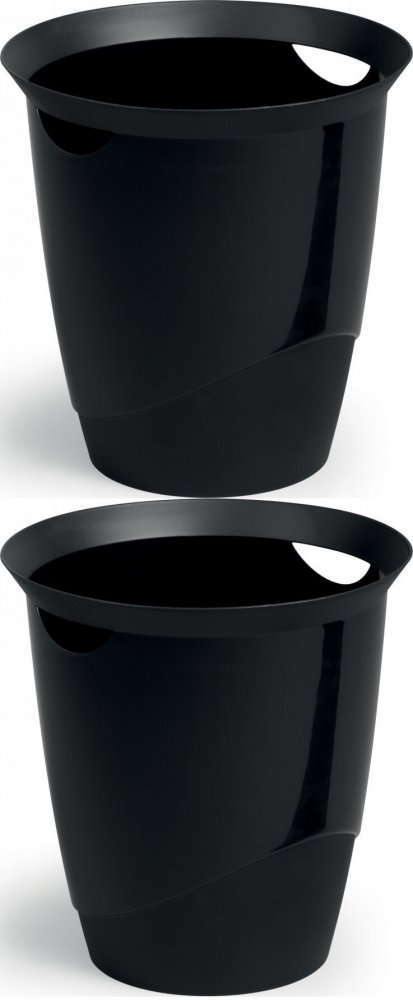 2x Kosz na śmieci Durable Trend, 16l, czarny