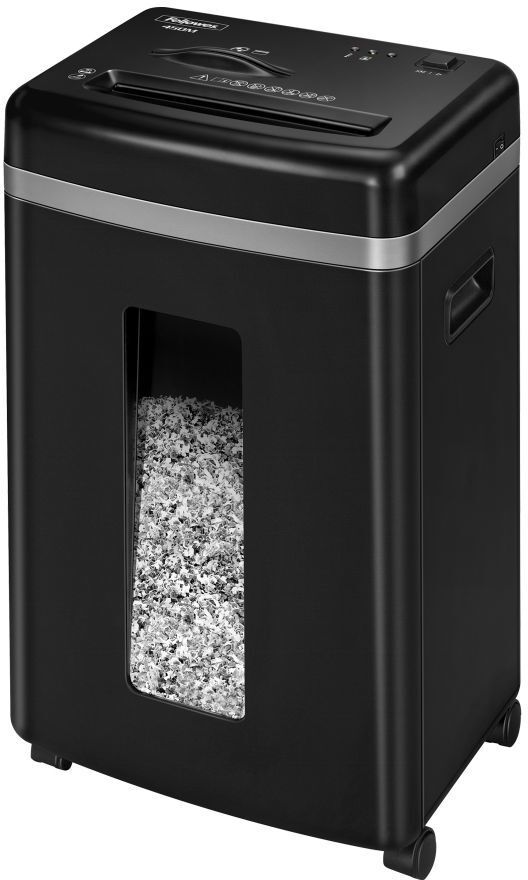 Outlet: PO SERWISIE Niszczarka Fellowes Microshred 450M, mikrościnek 2x12mm, 9 kartek, P-5/T-1 DIN, czarny