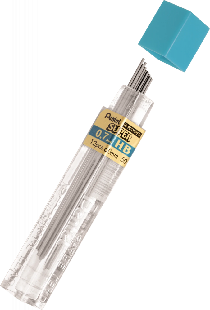 Grafity ołówkowe Pentel, 0.7 mm, HB