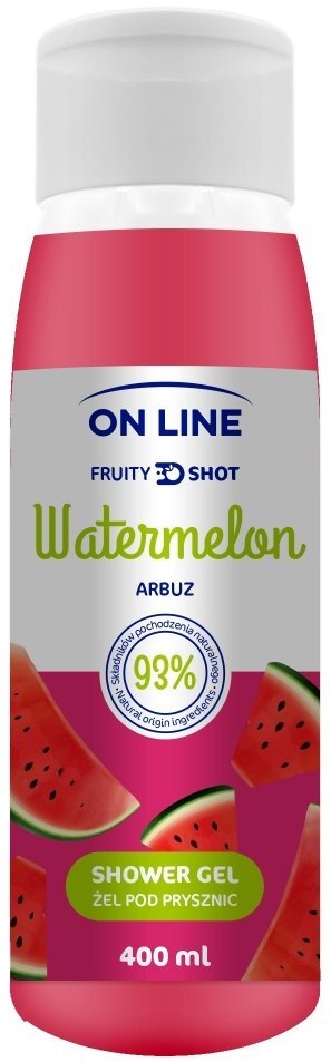Żel pod prysznic On line Women, 400ml, fruity shot watermelon