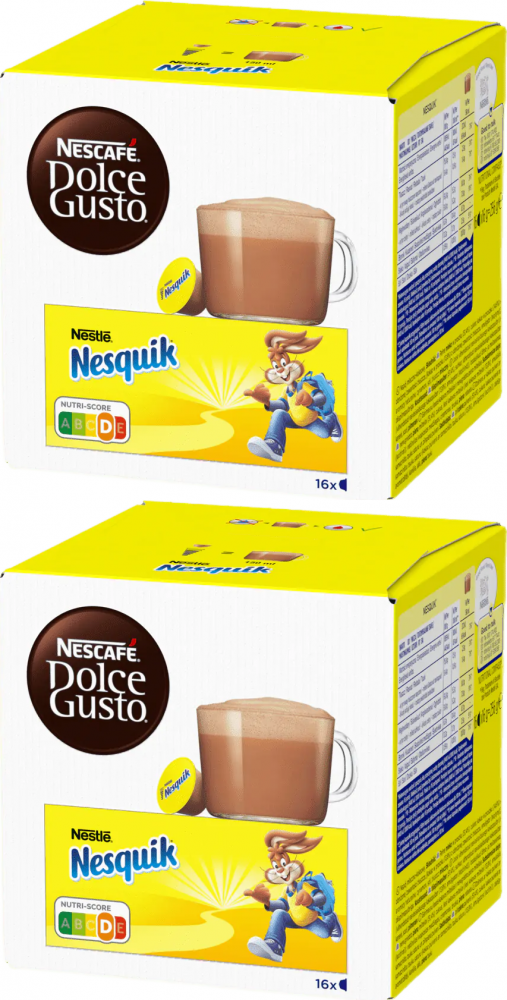 2x Czekolada w kapsułkach Nescafe Dolce Gusto Nesquik, 16 sztuk