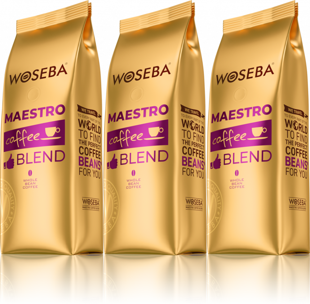 3x Kawa ziarnista Woseba Maestro, 1kg