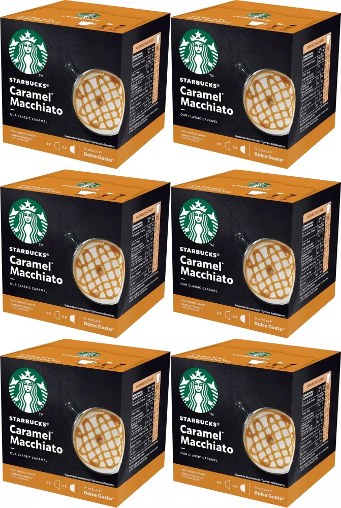 6x Kapsułki do ekspresu Starbucks Dolce Gusto Macchiato Caramel, 12 sztuk