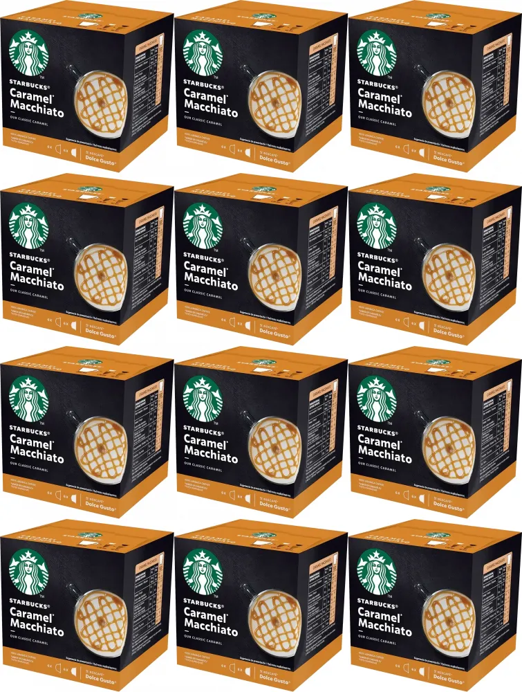 12x Kapsułki do ekspresu Starbucks Dolce Gusto Macchiato Caramel, 12 sztuk