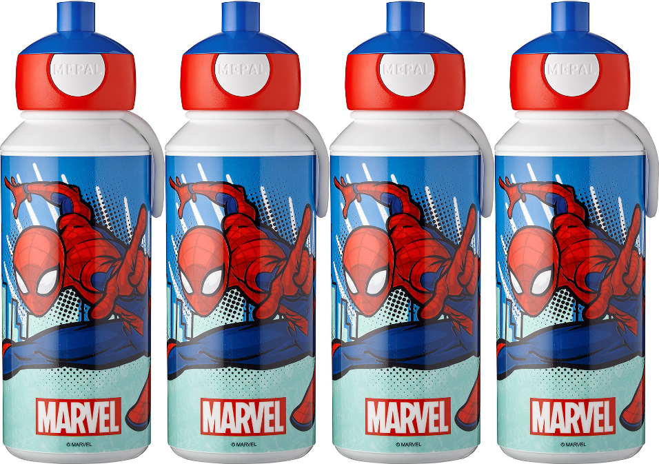4x Bidon Mepal Pop-up Campus, spiderman, 400ml