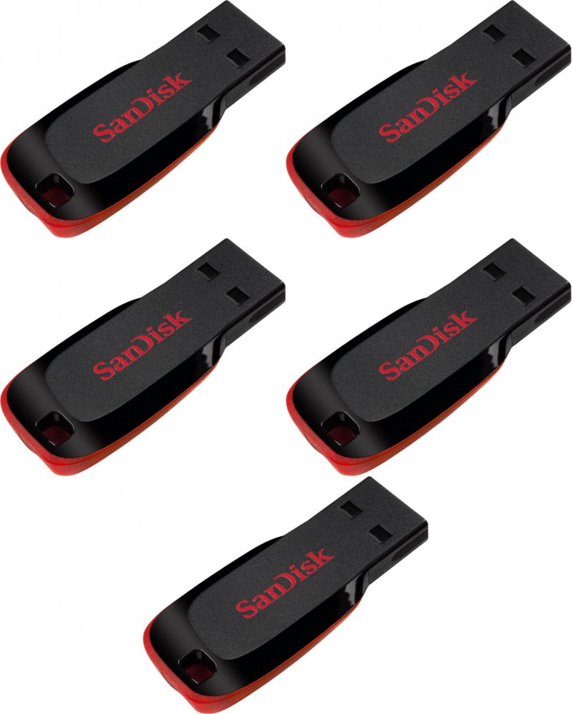 5x Pendrive SanDisk, Cruzer Blade, 32 GB, USB 2.0, czarny