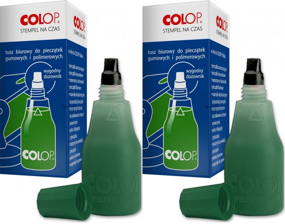 2x Tusz do pieczątek Colop EOS, 25ml, zielony