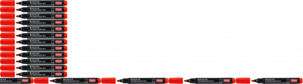 20x Marker permanentny Toma TO-202, okrągła, 1.5mm, czerwony