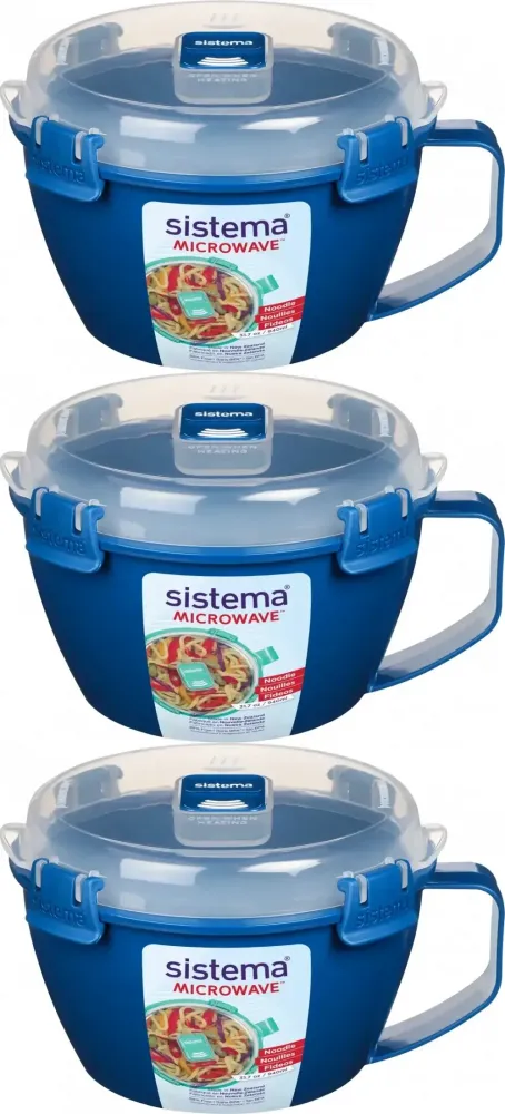 3x Pojemnik kociołek Sistema Microwave, 940ml, mix kolorów