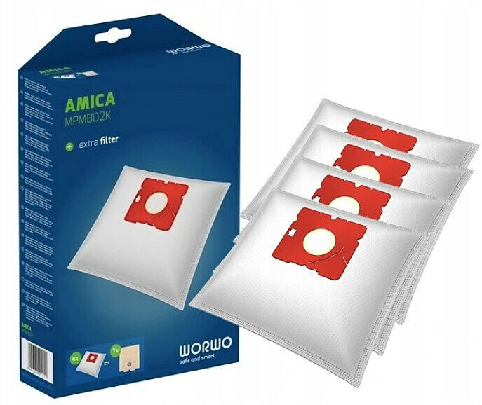Worki Worwo do odkurzacza Amica, YUGO VM 1045, 4 worki+ filtr