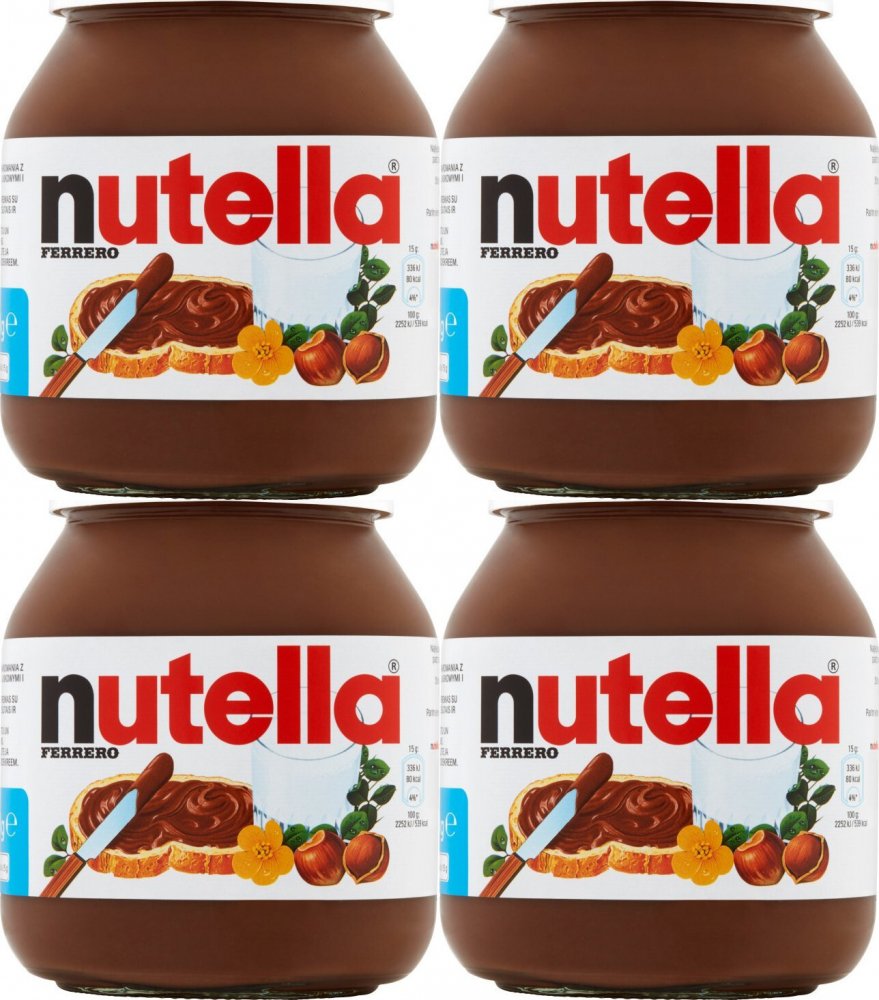 4x Krem Nutella Ferrero, czekoladowo-orzechowy, 600g