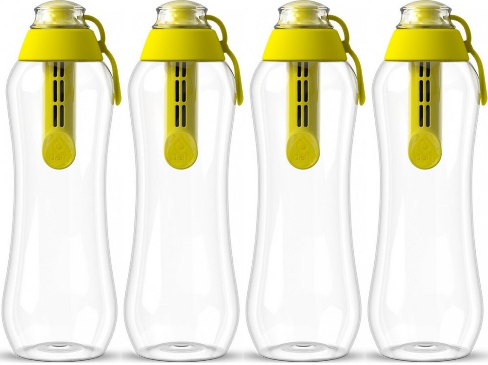 4x Butelka filtrująca Dafi, 0.5l, cytrynowy