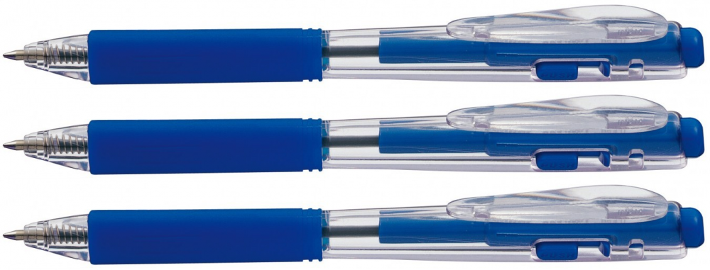 3x Długopis Pentel, BK 437, 0.7mm, niebieski