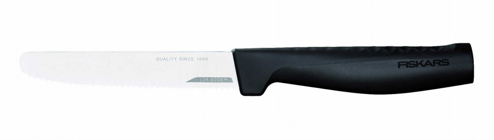 Nóż Fiskars Hard Edge, do pomidorów, 11.4cm, czarny