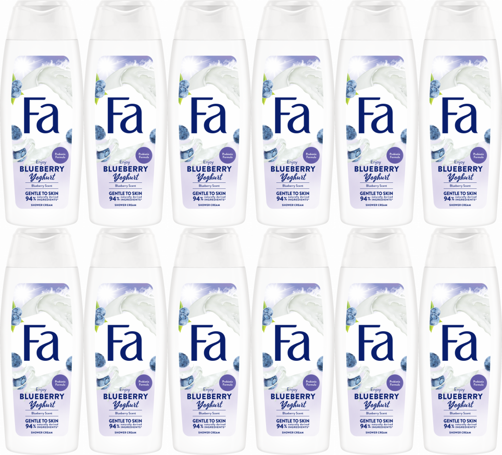 12x Żel pod prysznic Fa Blueberry Yoghurt Shower Gel, 250 ml