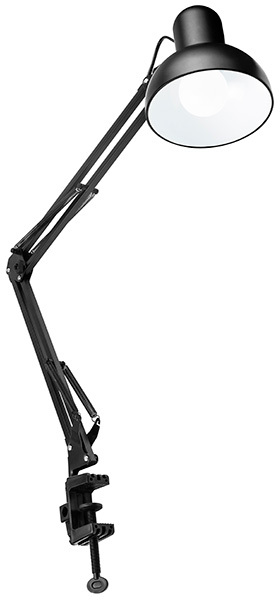 Lampka biurkowa kreślarska Tracer Artista, 40W, metal, czarny