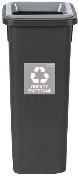 Kosz do segregacji odpadów zmieszanych Plafor, 20l, czarny