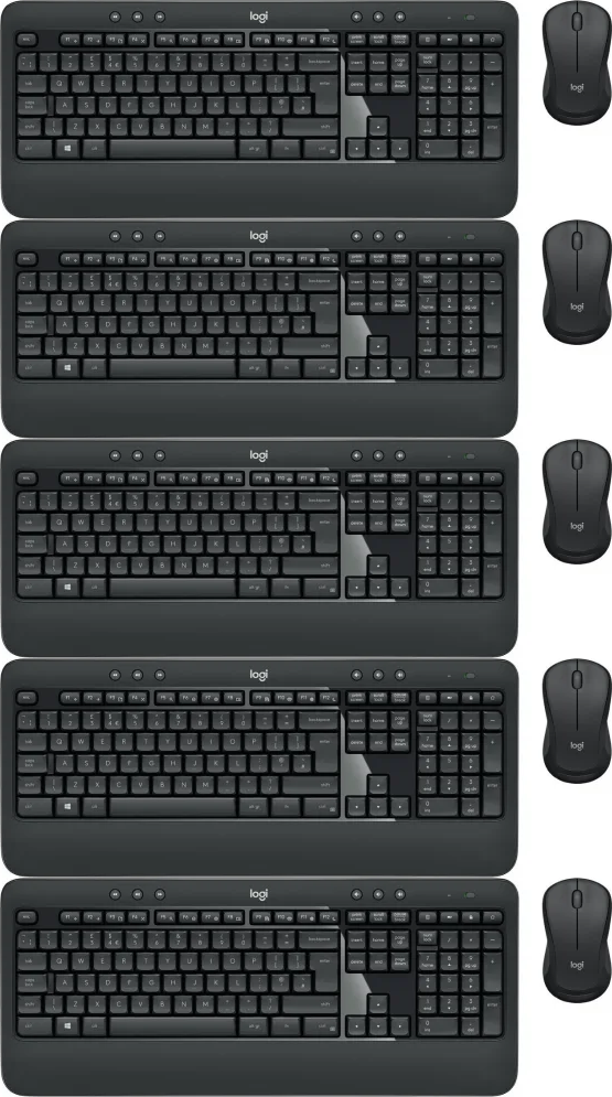 5x Zestaw bezprzewodowy Logitech MK540, klawiatura+mysz, czarny