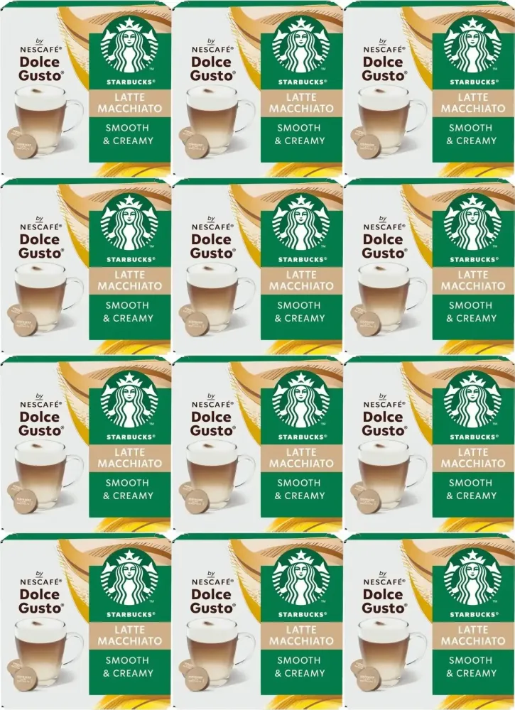 12x Kapsułki do ekspresu Starbucks Dolce Gusto Latte Macchiato, 12 sztuk