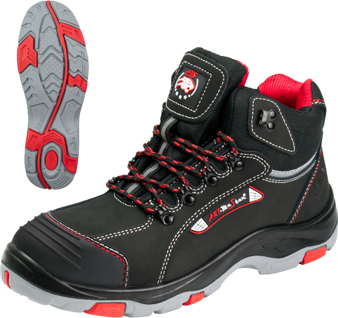 Buty robocze Art-Mas BTNRED S3, rozmiar 43, czarno-czerwony