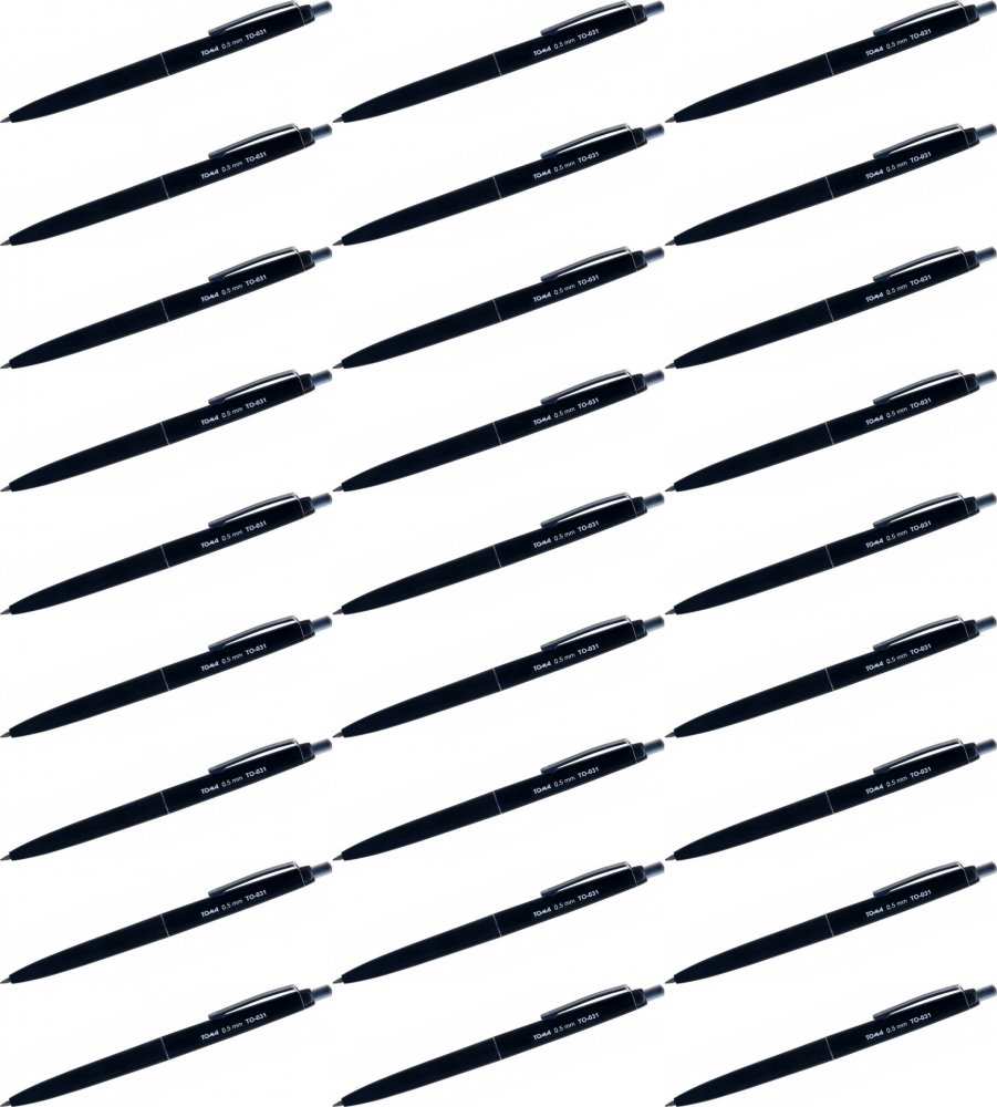 30x Długopis automatyczny Toma, TO-031, 0.5 mm, czarny
