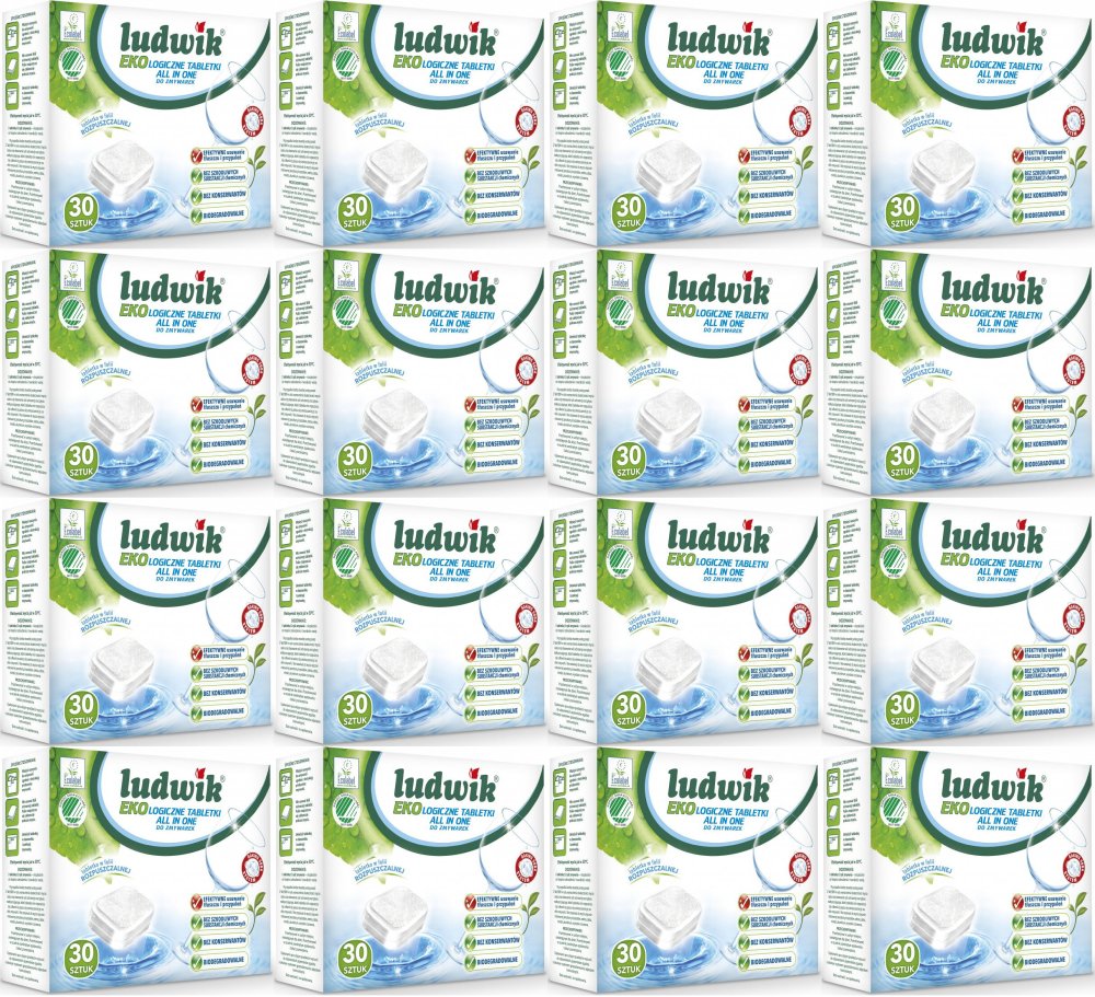 16x Tabletki do zmywarek Ludwik Ekologiczny All in One, 30 sztuk