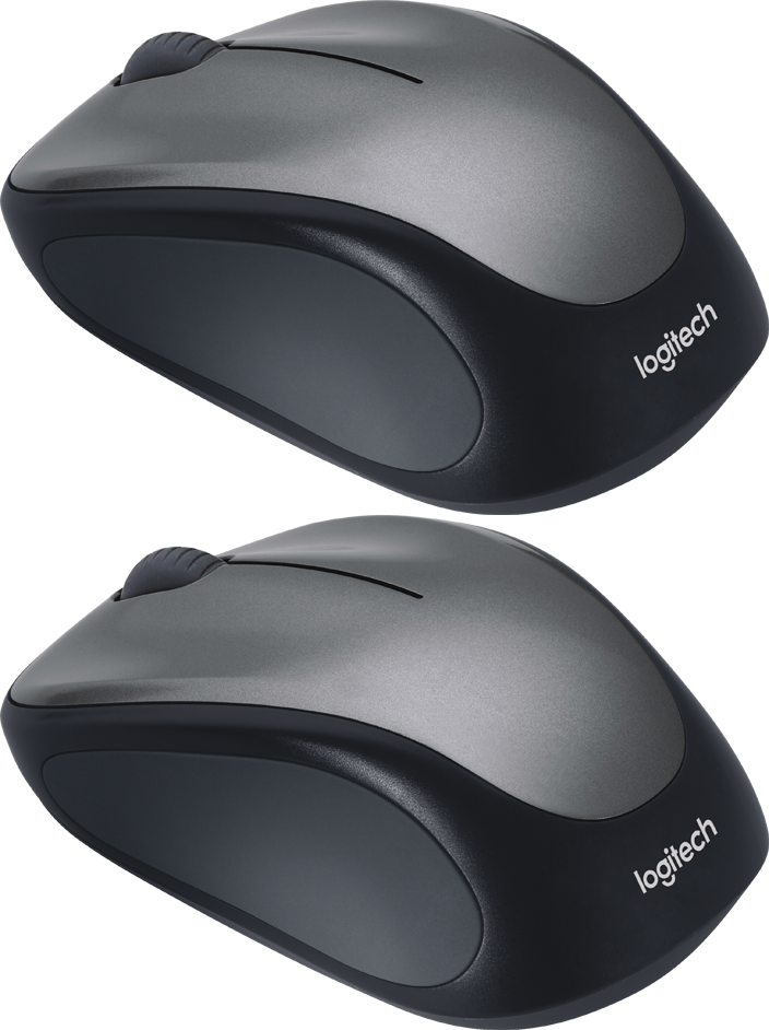 2x Myszka bezprzewodowa Logitech M235, optyczna, szary