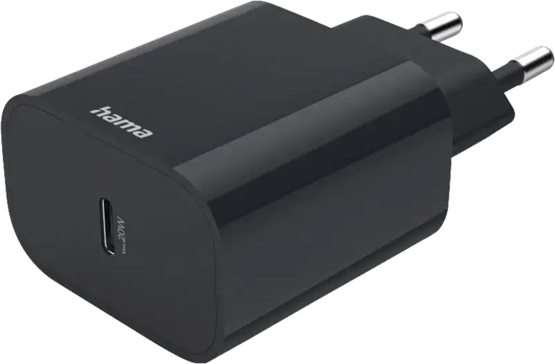Ładowarka do telefonu Hama Ecosential, Power Delivery, USB-C, 20W, antracyt
