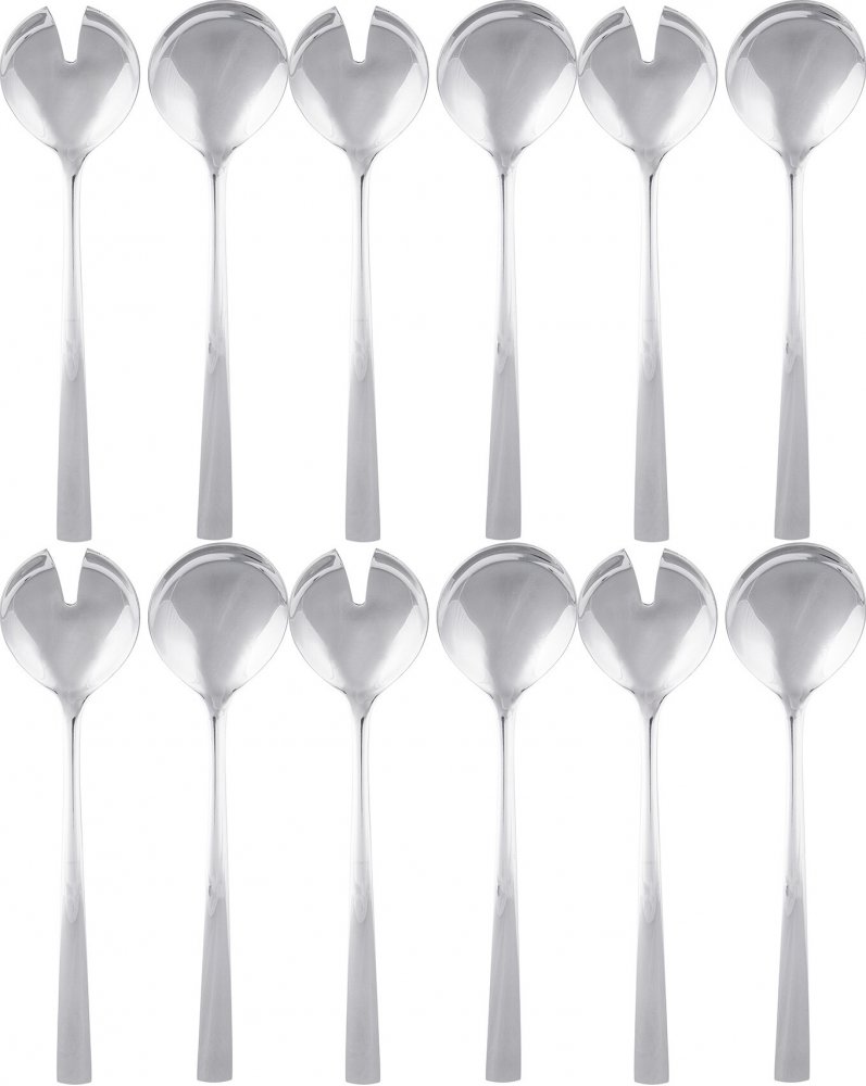 6x Komplet sztućców do sałaty Altom Design Future, 2 sztuki, srebrny