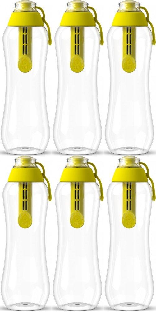 6x Butelka filtrująca Dafi, 0.5l, cytrynowy