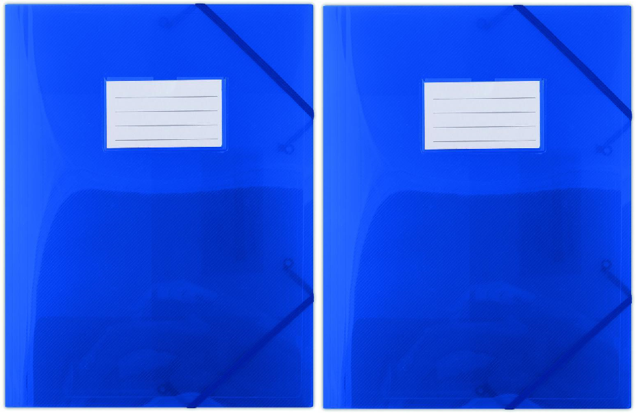 2x teczka plastikowa z narożną gumką Donau, A4, niebieski