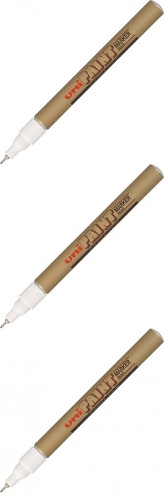 3x Marker olejowy Uni PX-203, 0.8mm, złoty