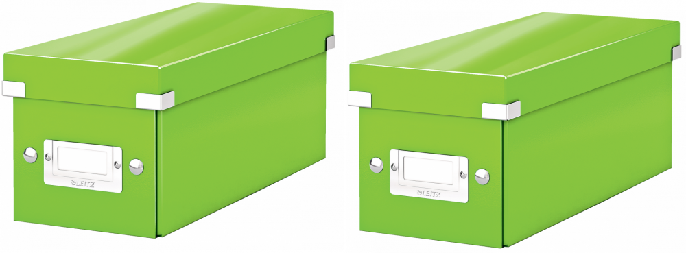 2x pudełko na płyty CD/DVD Leitz Click&Store, 143x136x352mm, 1 sztuka, zielony