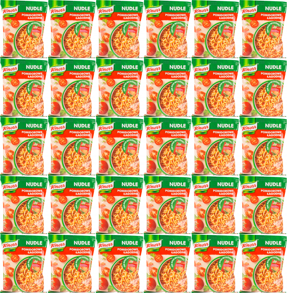 40x Zupa Knorr nudle, pomidorowa łagodna, 65g