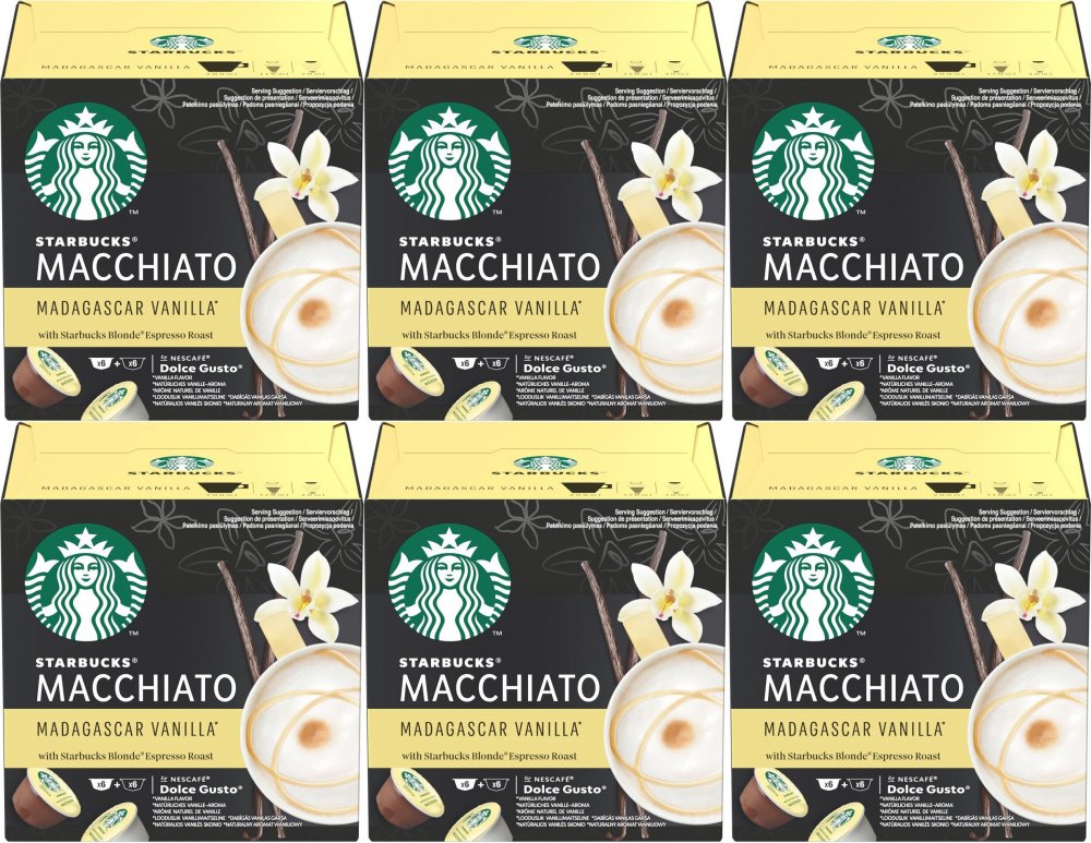6x Kapsułki do ekspresu Starbucks Macchiato Madagascar Vanilla, 12 sztuk