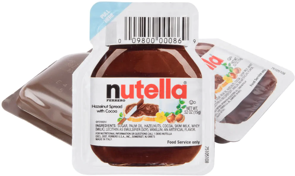 Krem Nutella Ferrero, czekoladowo-orzechowy, 15g
