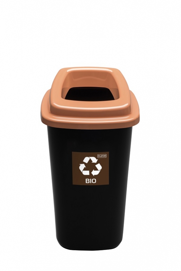 Kosz do segregacji odpadów Plafor Sort Bin, 45l, czarno-brązowy