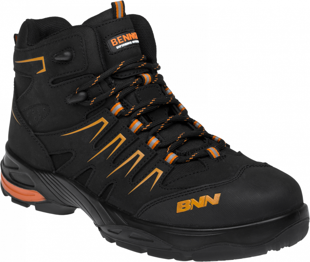 Buty robocze Bennon BNN Orlando XTR NM S3 High, rozmiar 45, czarno-pomarańczowy