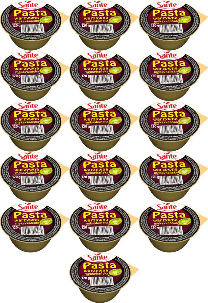 16x Pasta warzywna Sante Meksykańska, 120g